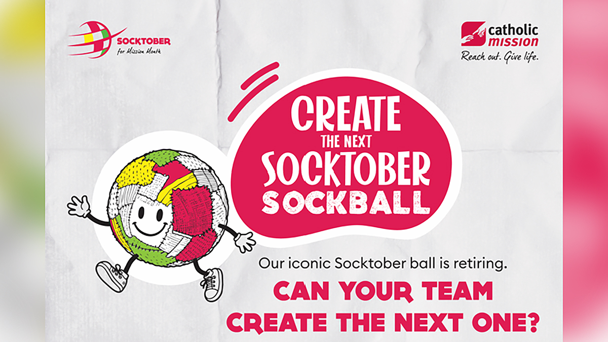 As part of the competition, schools, students and youth groups are invited to design and build a new sockball using recycled materials. Image: Catholic Mission.