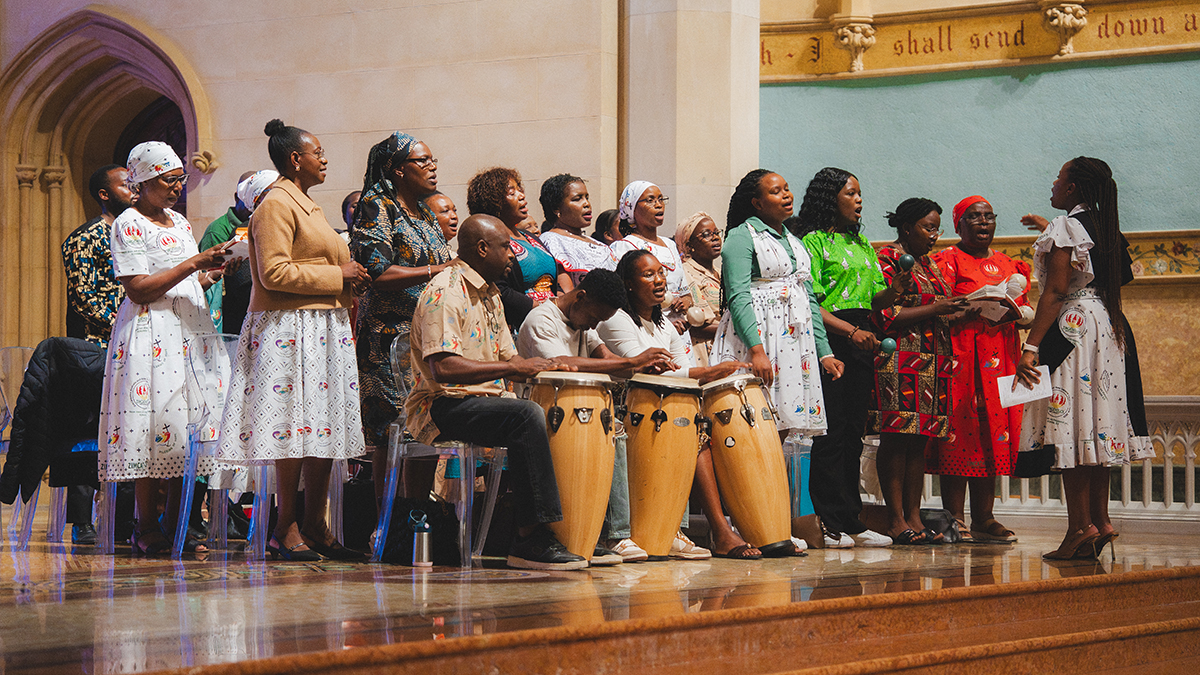 The Zimbabwean Catholic Choir performs at the Welcome Mass for the Migrant Jubilee Cross at St Mary’s Cathedral on Saturday 18 April 2026. Photo: Andrea Bernardino/Archdiocese of Perth.